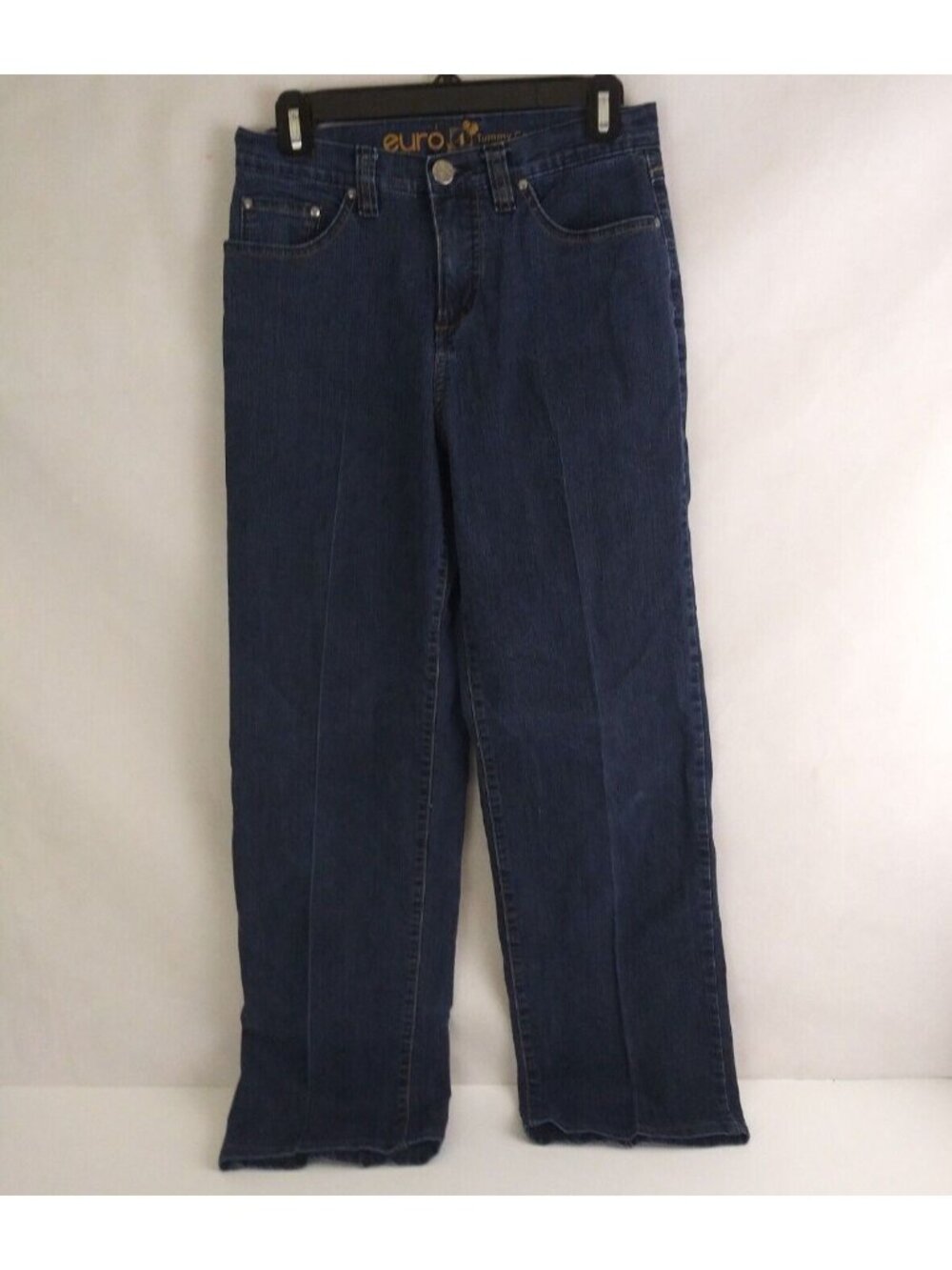 Euro Women's Dark Wash Tummy Control Low Rise Bootcut Jeans Size 4